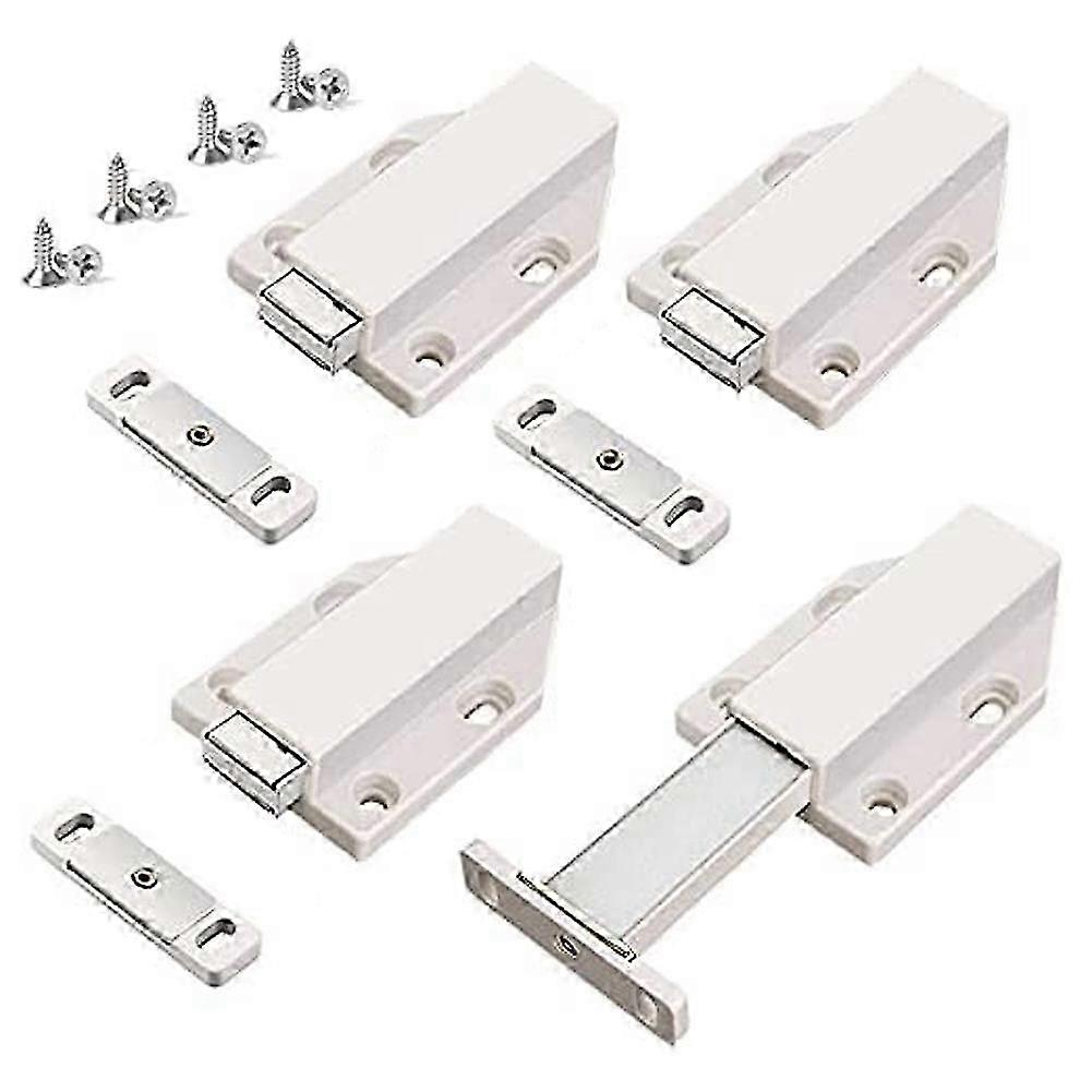 Push Latch Heavy Duty 4 Pack Push to Open Cabinet Hardware Magnetic Latches compatible Large Door Pu
