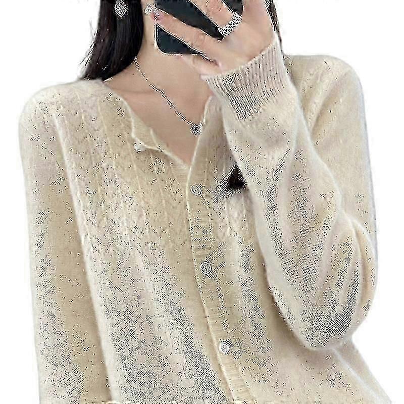 "Women's Solid Color Thick Half Turtleneck Wool Cardigan"