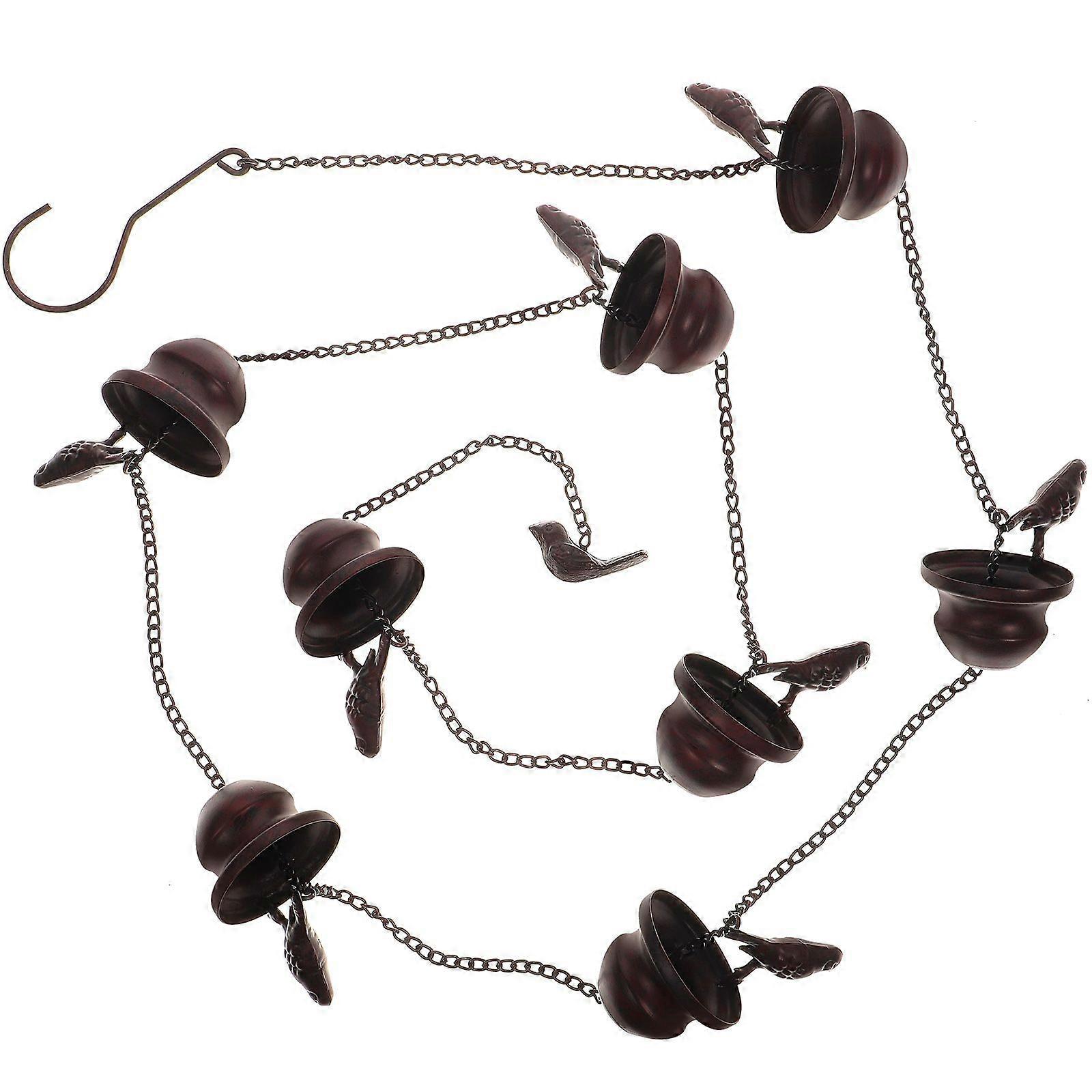 Rain Chain Retro Rain Chain Rain Loop Chain Courtyard Garden Decor Long Rain Chain