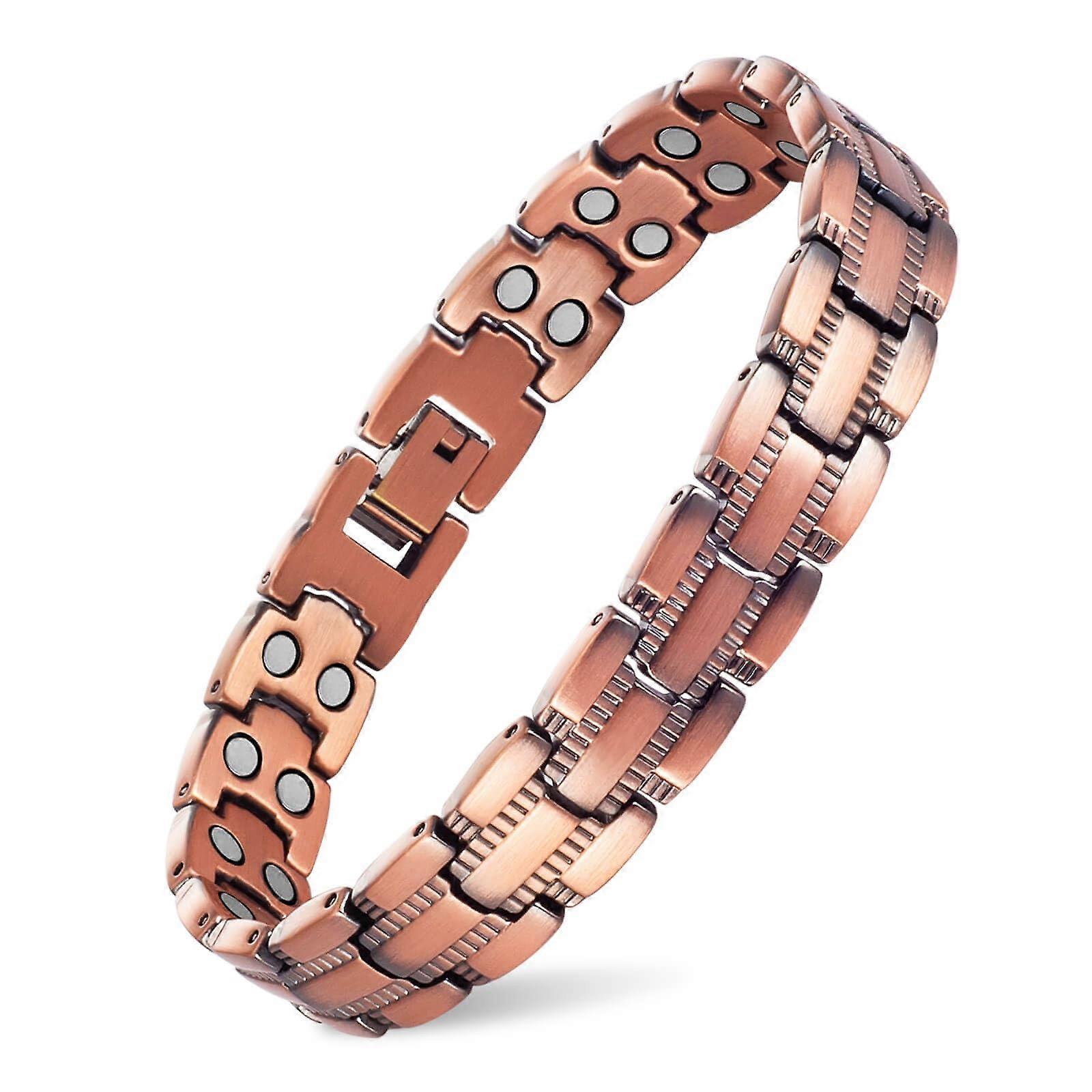 Copper Magentic Bracelet for Men for Arthritis and Joint with 3500 Gauss Effective Magnets