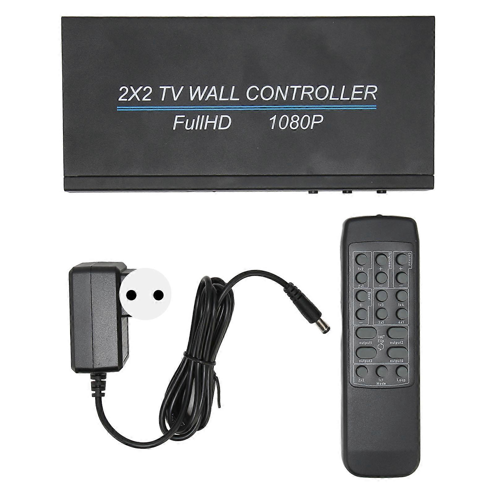 2x2 TV-Wandcontroller HD-Multimedia-Schnittstelle Plug-and-Play-1080P-Bildschirm-Spleißen