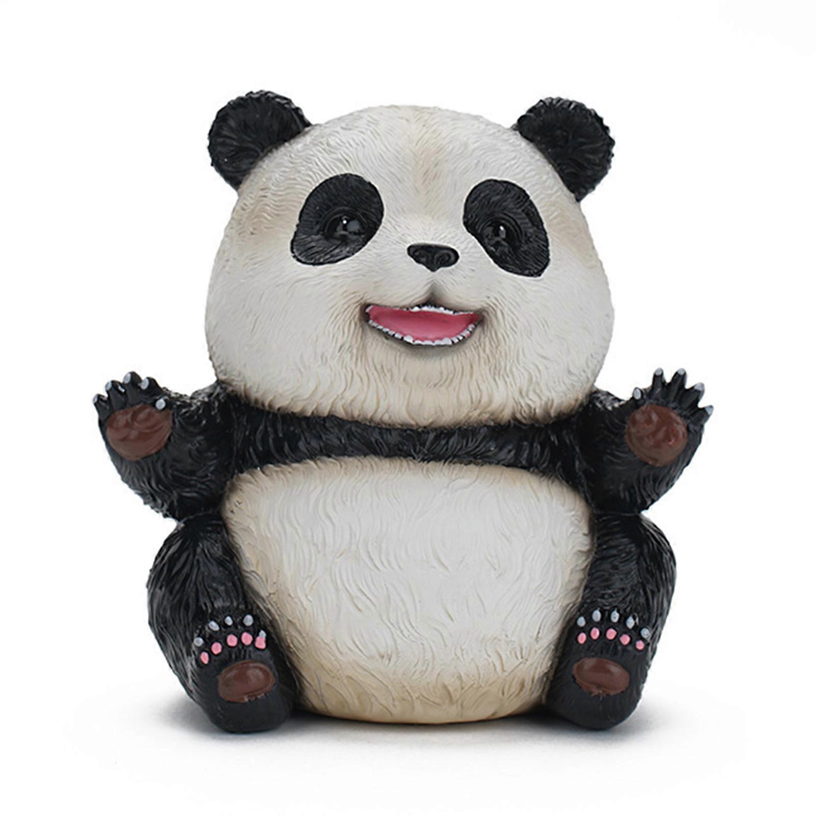 Panda Statue Desk Decors Display Model Chinese Panda Figurine Room Display Model Panda Model for Kids