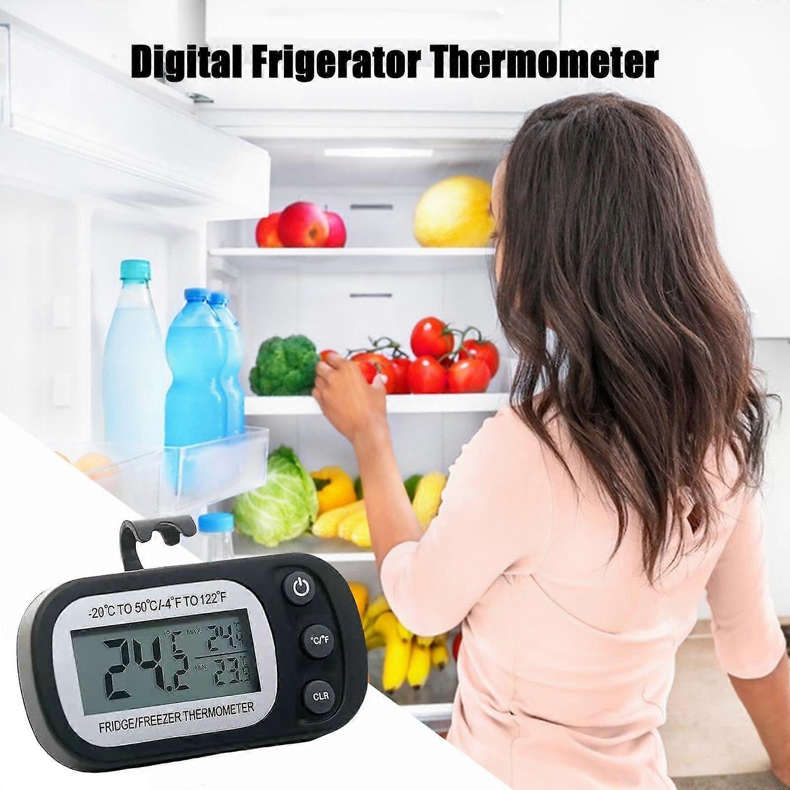 Refrigerator Refrigerator Temperature Gauge | Digital Fridge Room | Large LCD Display Max/Min Record Function | Temperature Meter