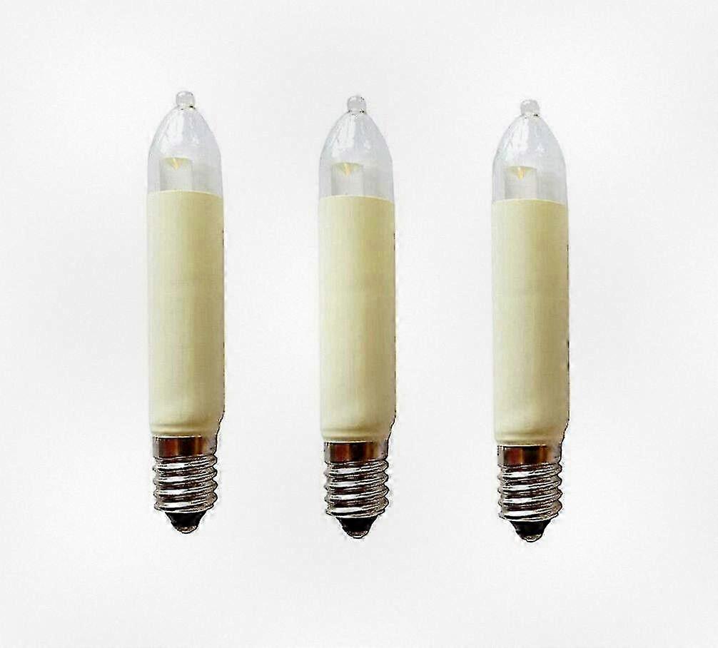 20pcs E10 LED Candle Lamp Small Socket Plug 8-55v 0.1-0.2w 65mm Replacement Bulbs Suitable for Certain Brands