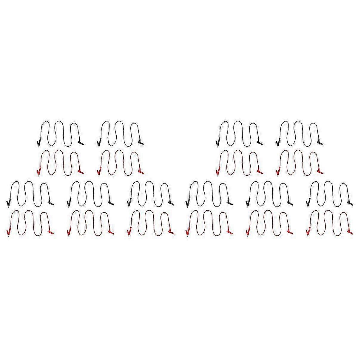 10Pair Banana Plug to Alligator Clip Test Lead Crocodile Clip Lab Test Cable with Banana Plug Heavy