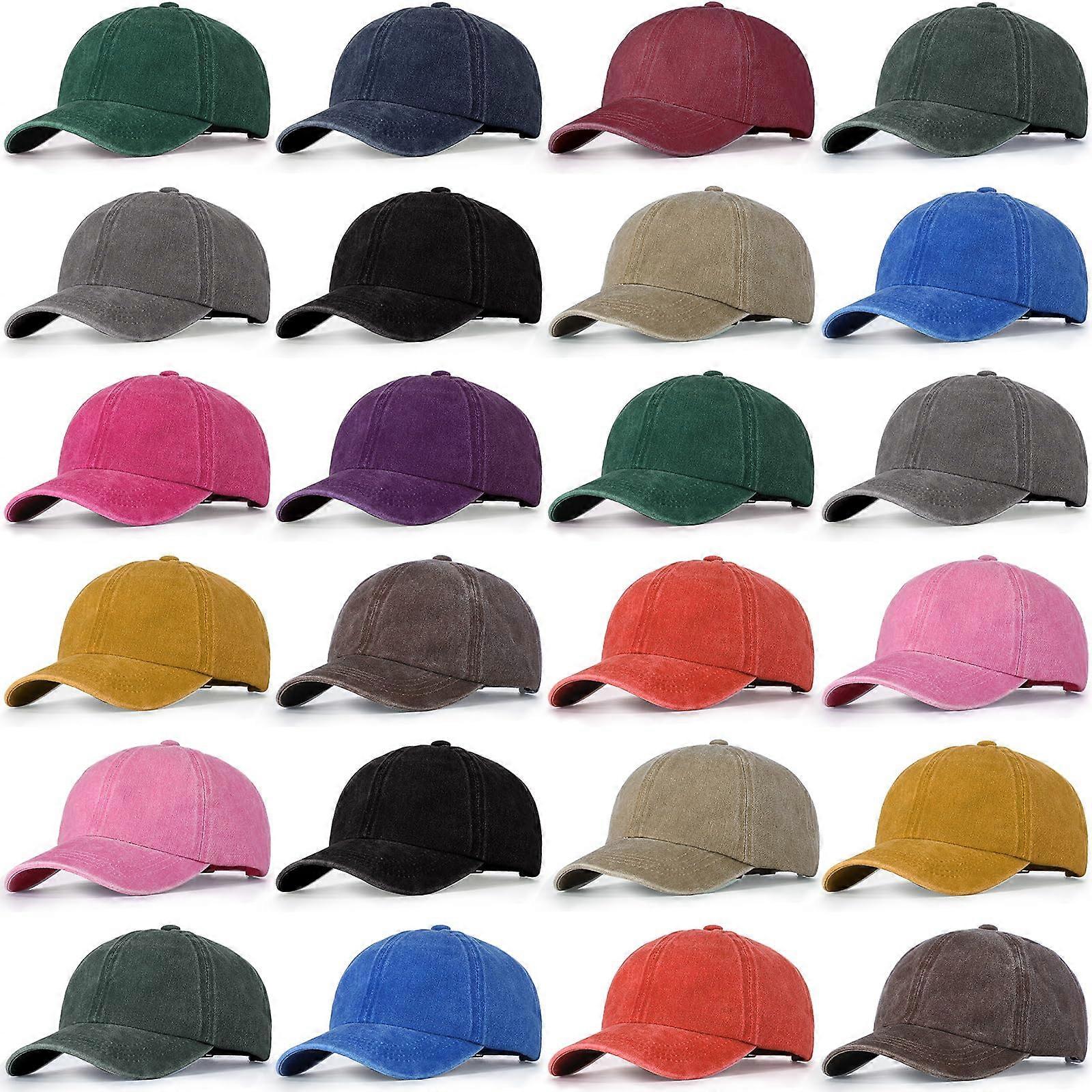 Kid Baseball Hats Bulk Cotton Plain Caps for Youth Low Profile Washed Denim Hat for Boys Girls and Toddlers