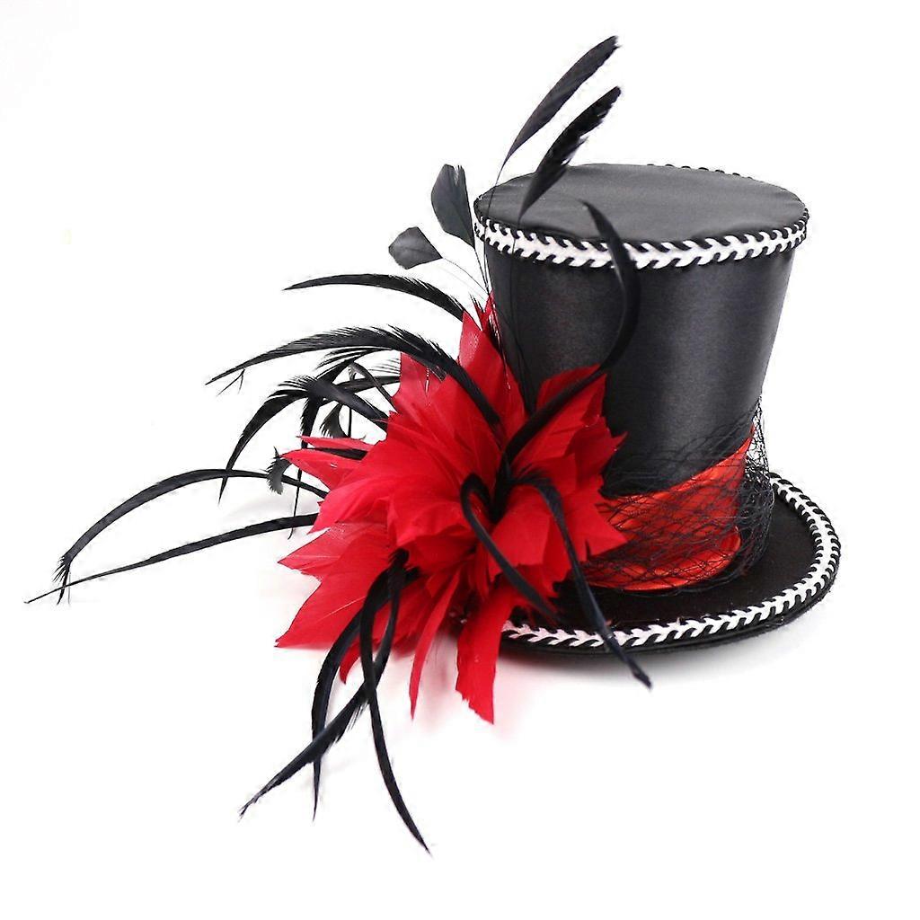 Women's Fascinator, Red, One Size