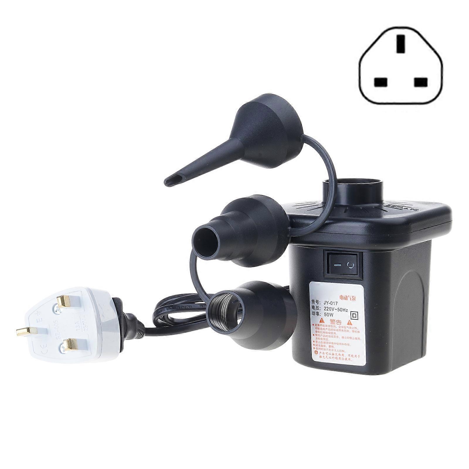 Electric Air Pump with 3 Nozzles Portable Quick Fill Perfect Inflator Pumps for Outdoor Inflatable Cushions Air Mattress