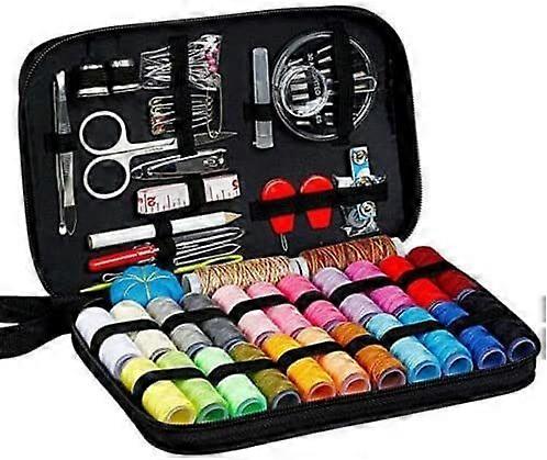 Sewing set with 24 different thread colors - many accessories - 98 pieces Multicolor