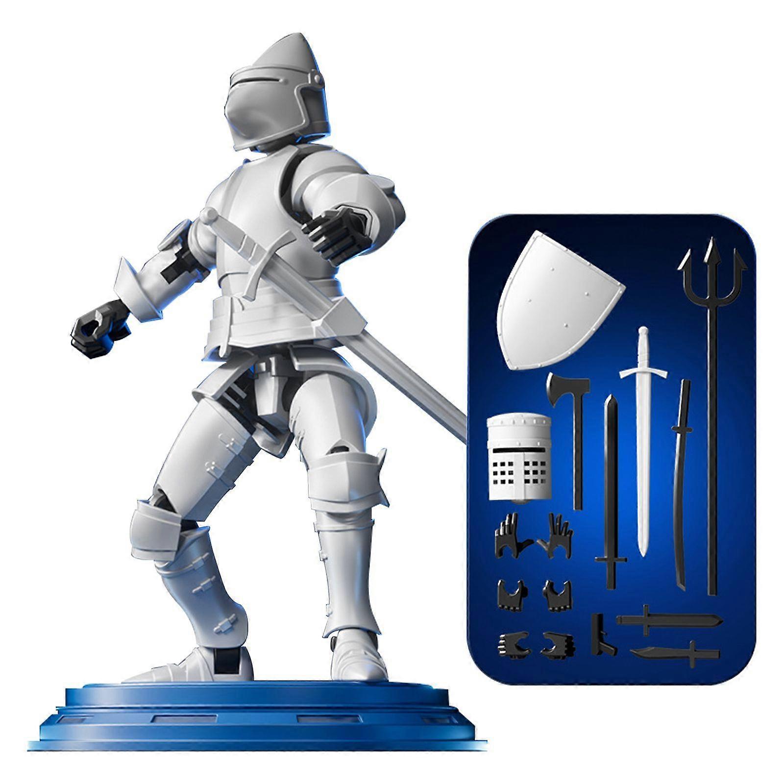 T13 Fifth Generation Medieval Knight with Weapons and Shields Magnetic Desk Toys