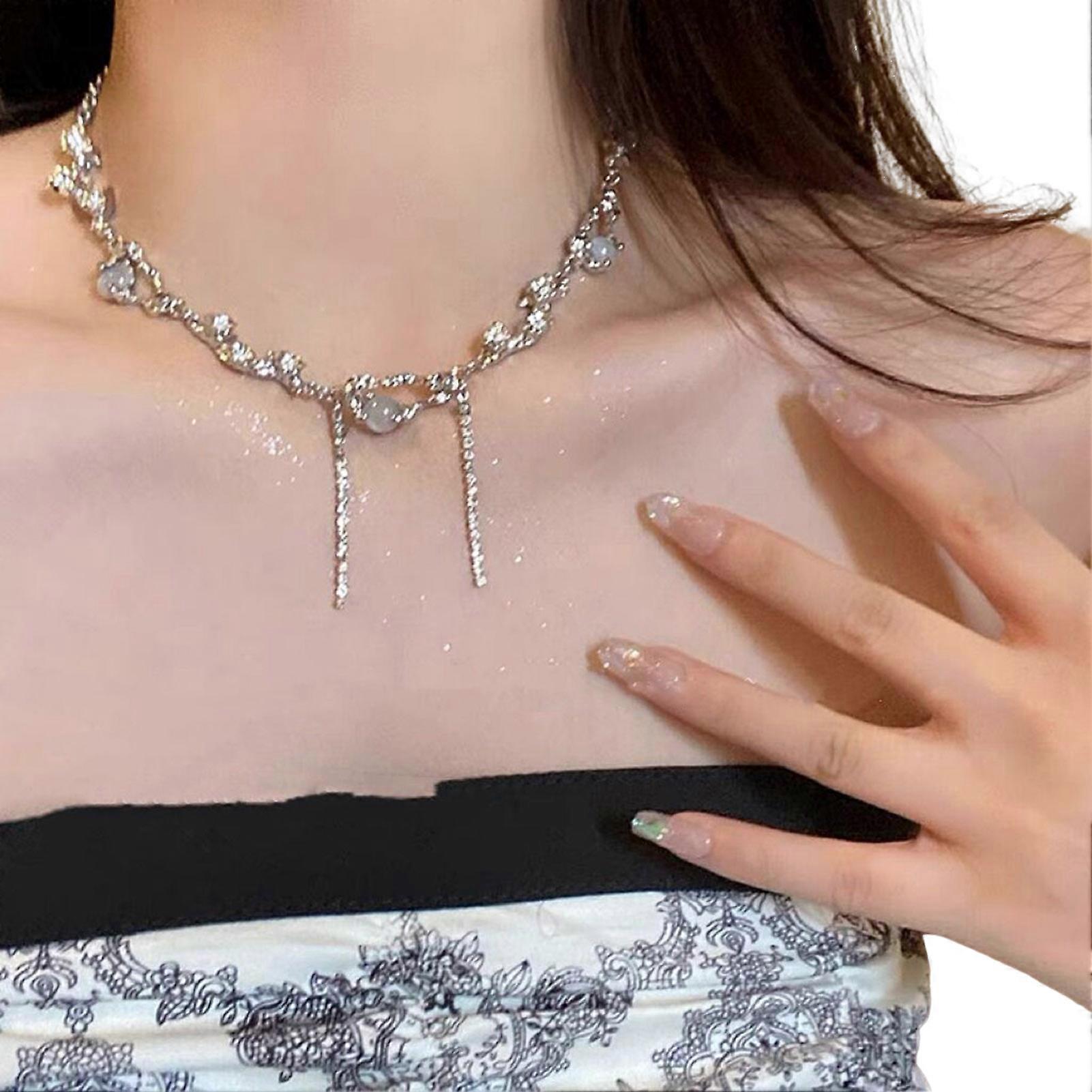 Cool Style Necklace with Zircon Decor Sturdy Safe Material Excellent Texture