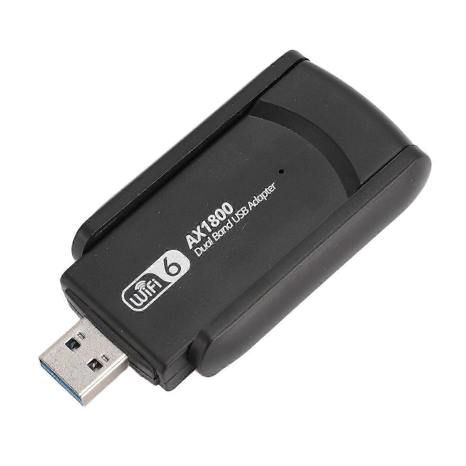 2025 USB WiFi 6 Adapter 1800Mbps 2.4G 5G Dual Band Wireless Network Adapter for Windows 10 11