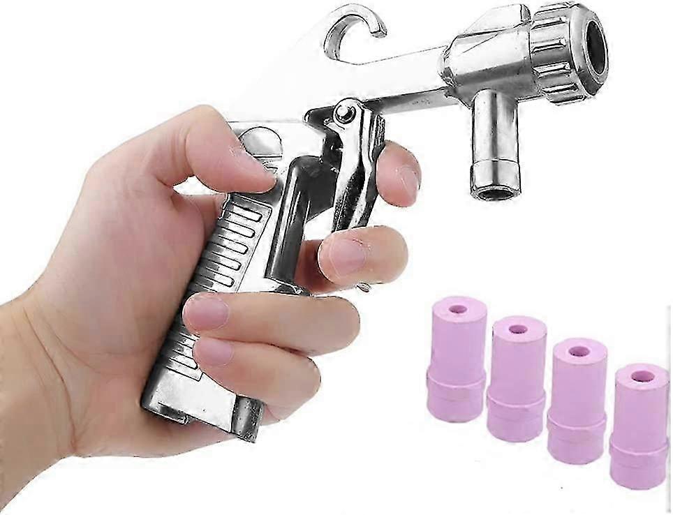 研磨ブラスト用の4つのセラミックノズル(4.5-7mm)を備えたサンドブラスターガンキット