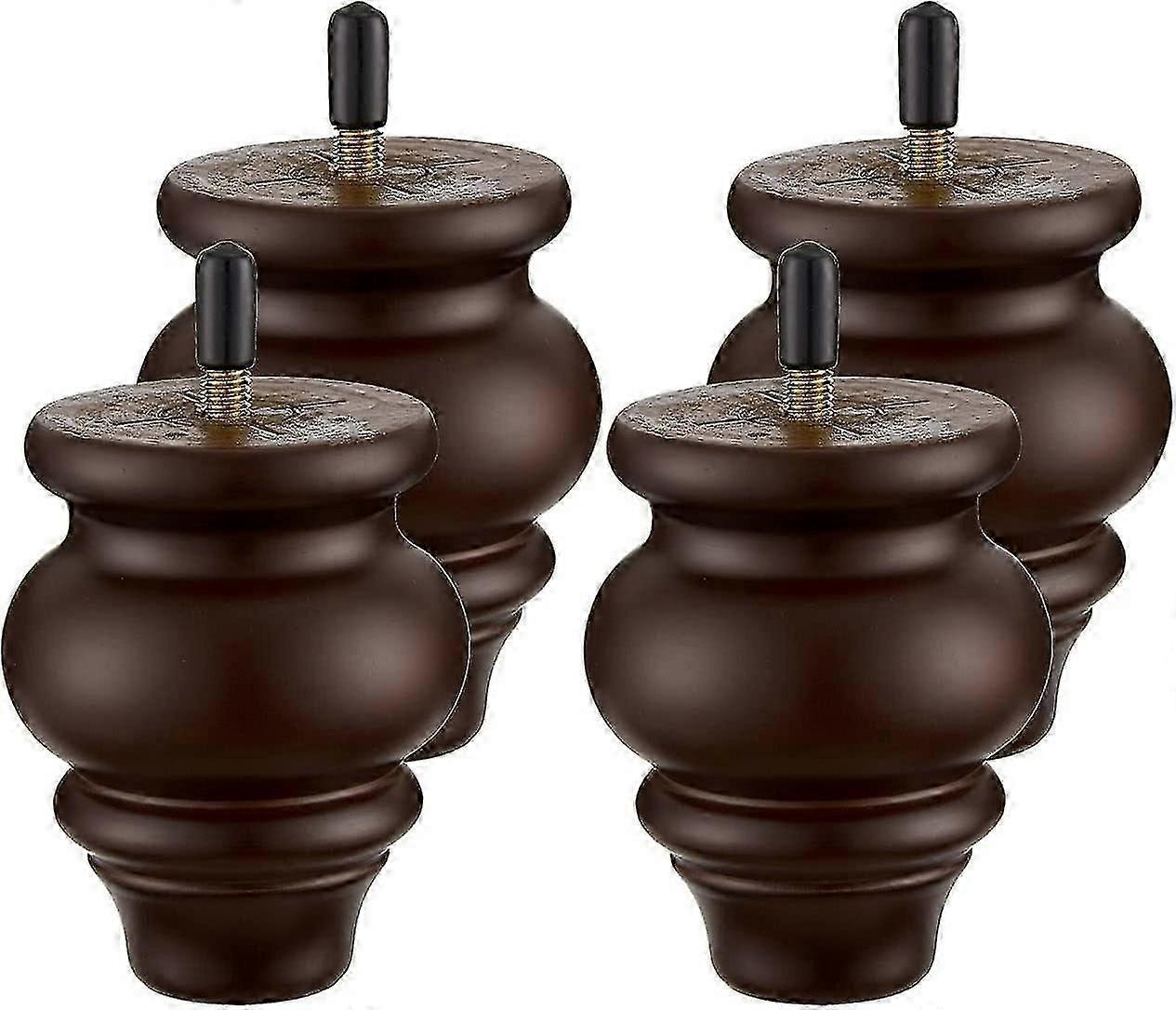 Pernas de Sofá/Sofá de Madeira Redondas de 3,5 Polegadas - Pés de Substituição de Móveis para Projetos DIY, Pernas de Cadeira