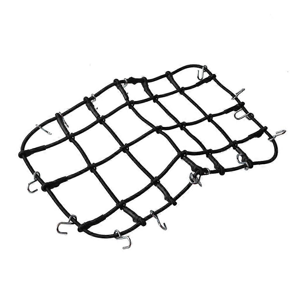 Car Tailgate Cargo Net Elastic Luggage Net for Car Accessory Miniature Design Storage with Hooks Fixation Black 19.50X15.00X2.00CM 1Pack