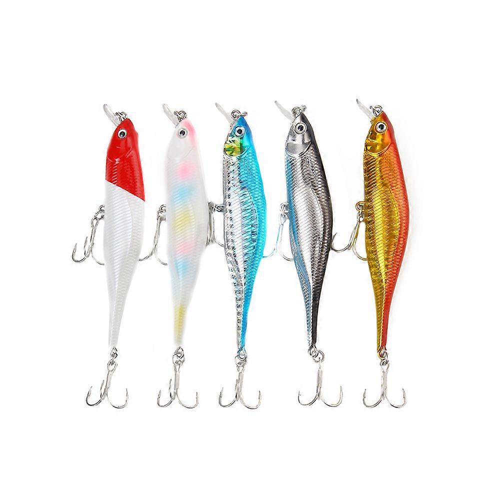 Fishing Accessories Artificial Fish Bait Water Activities 10.5cm Assorted Color 5Pcs