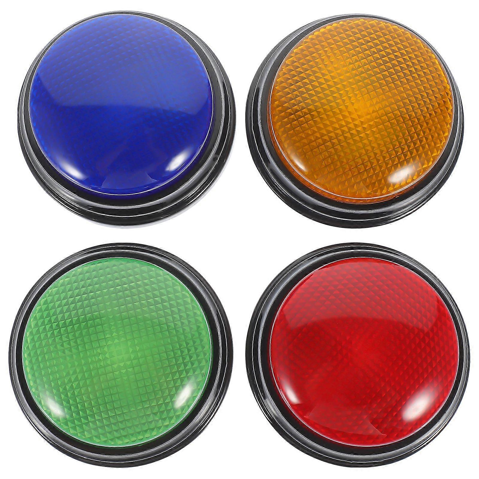 4 pz Pulsante di Gioco Prop Party Prop Button con Luce e Suono di Allarme per Gioco di Competizione