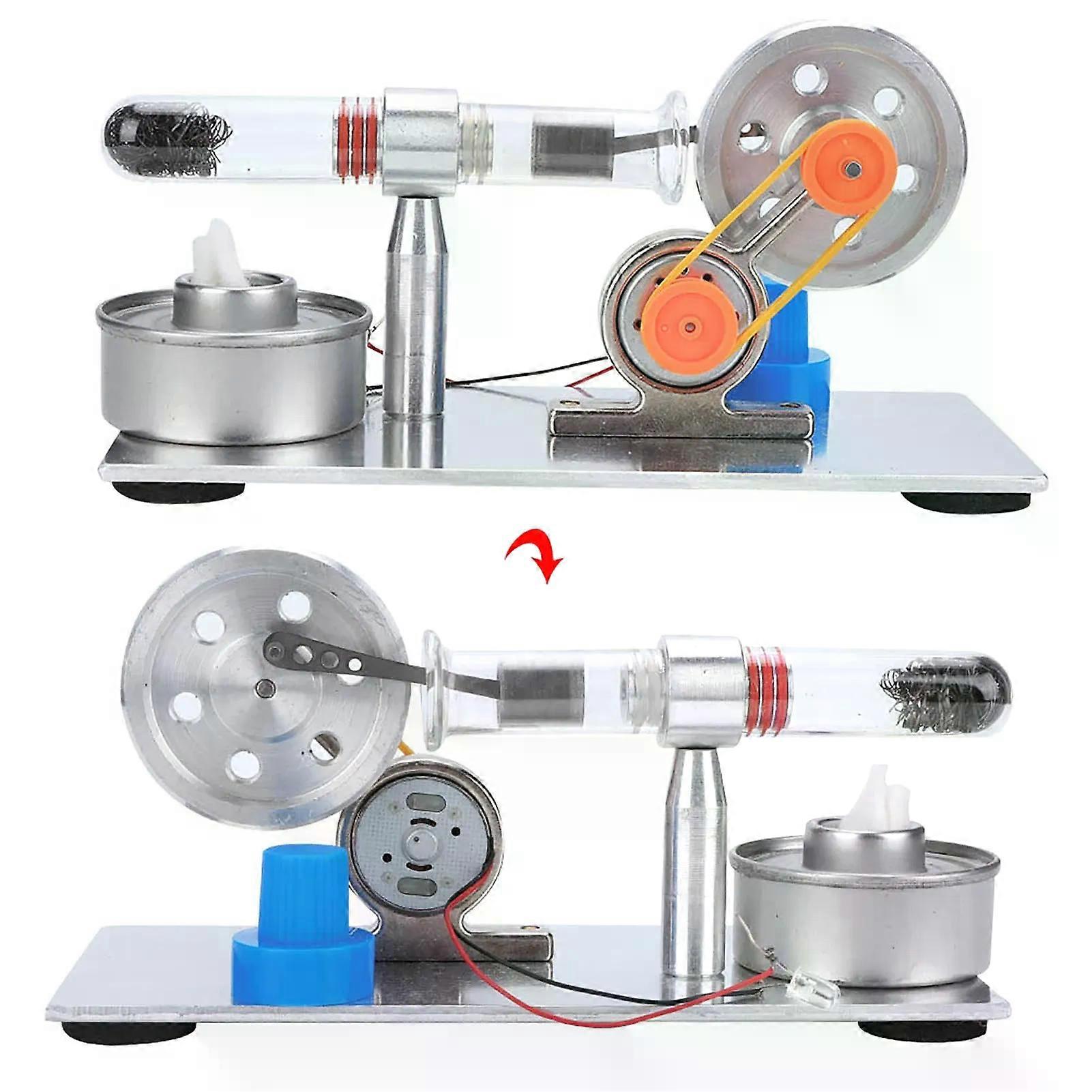 Stirling Engine Generator Single Cylinder Sterling Engine Model Steam Power Physics Science Teaching Tool Experiment Model