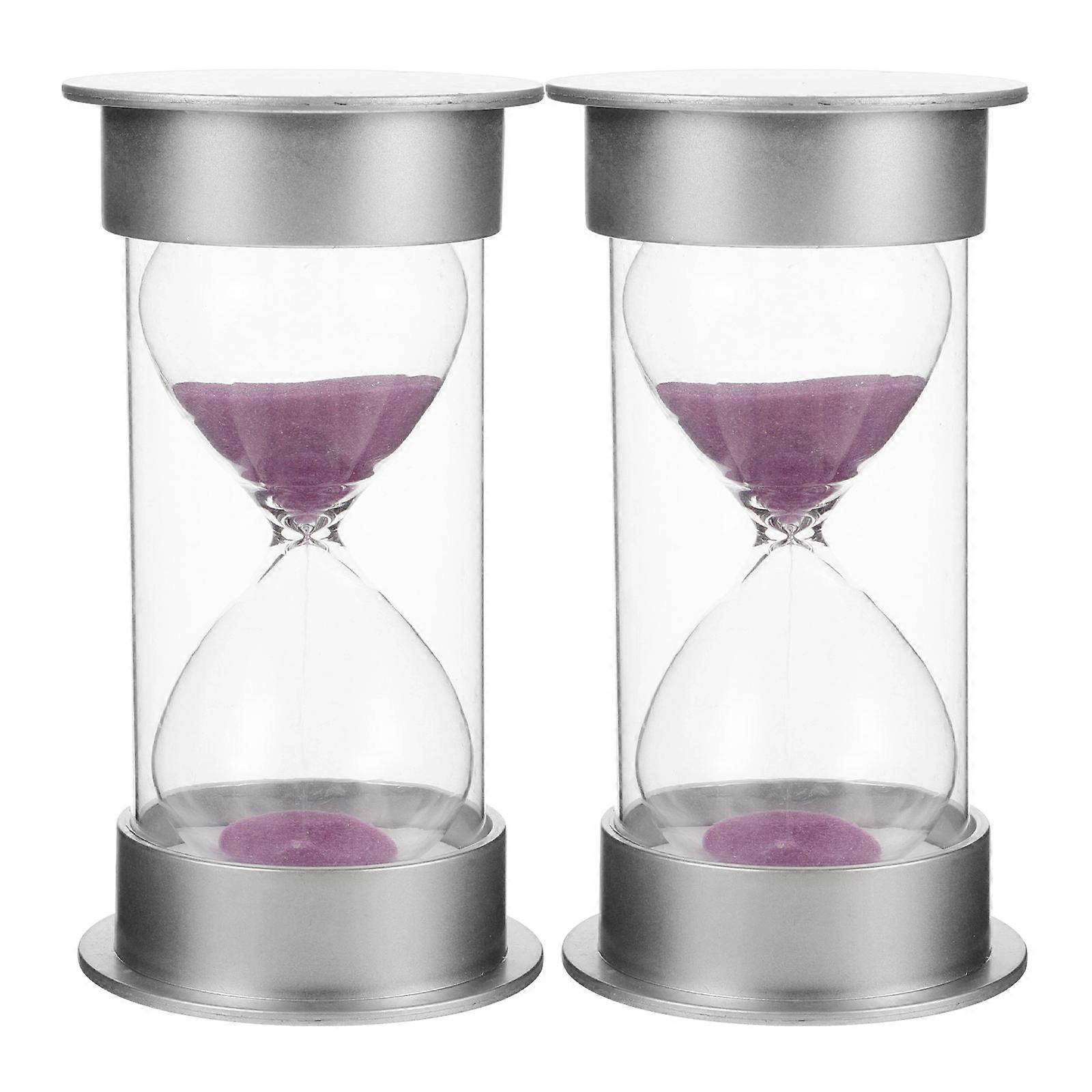 Decorative Hourglass Decor Multi High Borosilicate Glass Study 2Pcs 4.76X2.52X2.52in