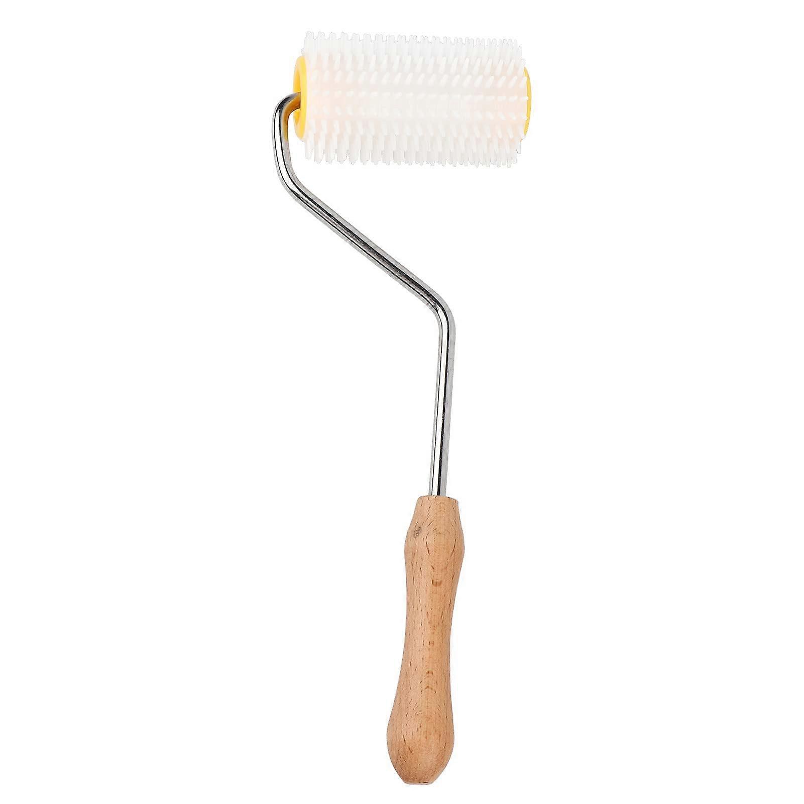 Beehive Honey Extractor, Plastic Honey Discovery Roller, Honey Harvesting Roller with Wooden Handle for Beekeepers
