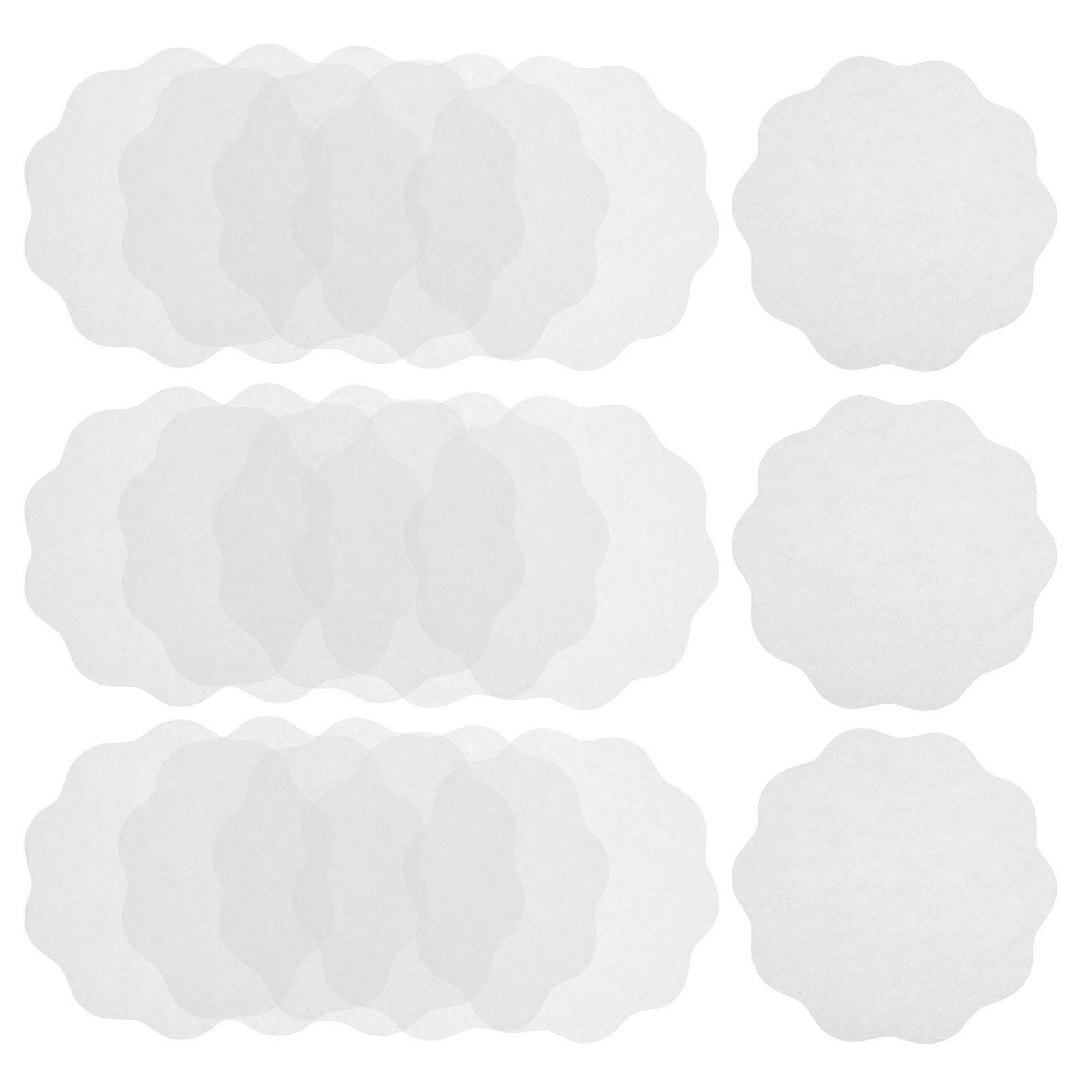 500pcs Greaseproof Parchment Paper Circles for Non Stick Baking, Beverage Sealing & Takeaway Use – Elegant Design to Prevent Spills