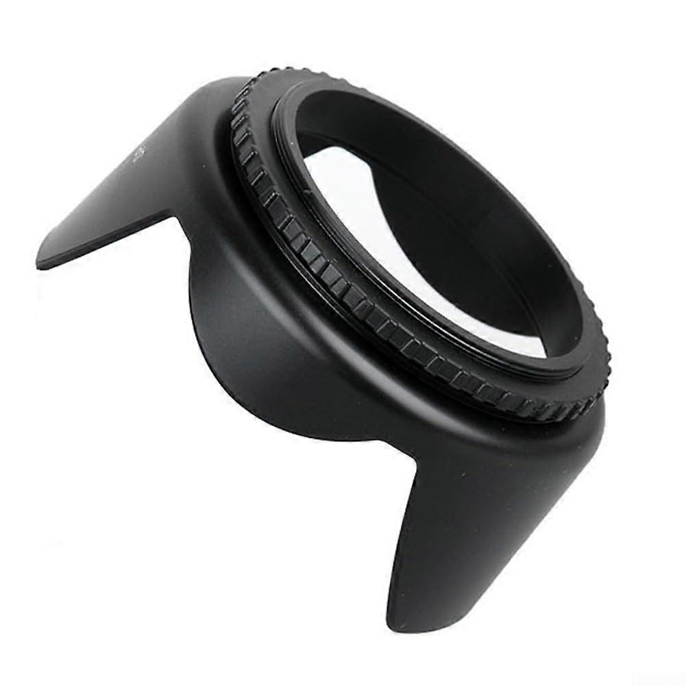 Adjustable lens hood with floral pattern minimizes stray light for Sony cameras under bright conditions (58 mm).