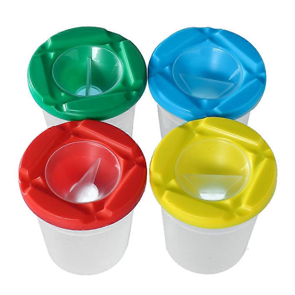 Tazza di vernice con coperchio in plastica trasparente per studenti in ceramica 5 pezzi