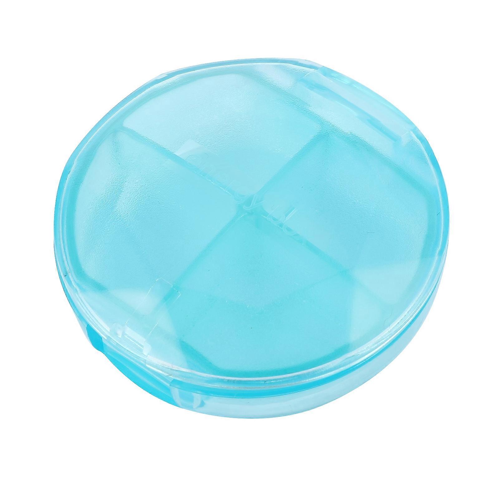 Mini Pill Container Organizer 4 Compartments Storage Medicine Accessory Storage .3X7.3X2.3cm 1Pack