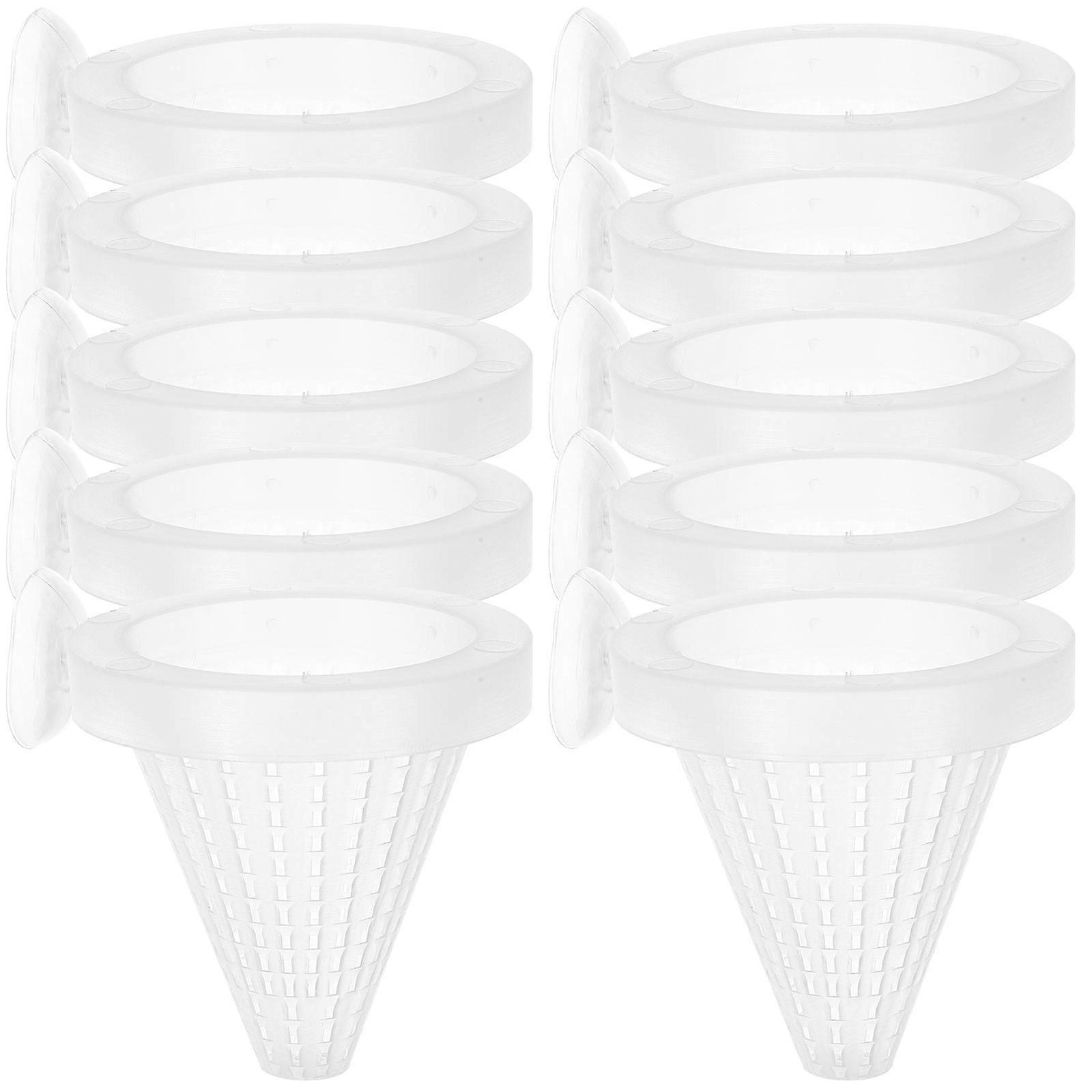 Bait Bucket Aquarium Fish Feeder 6.7cm Diameter Floating Funnel 10Pcs
