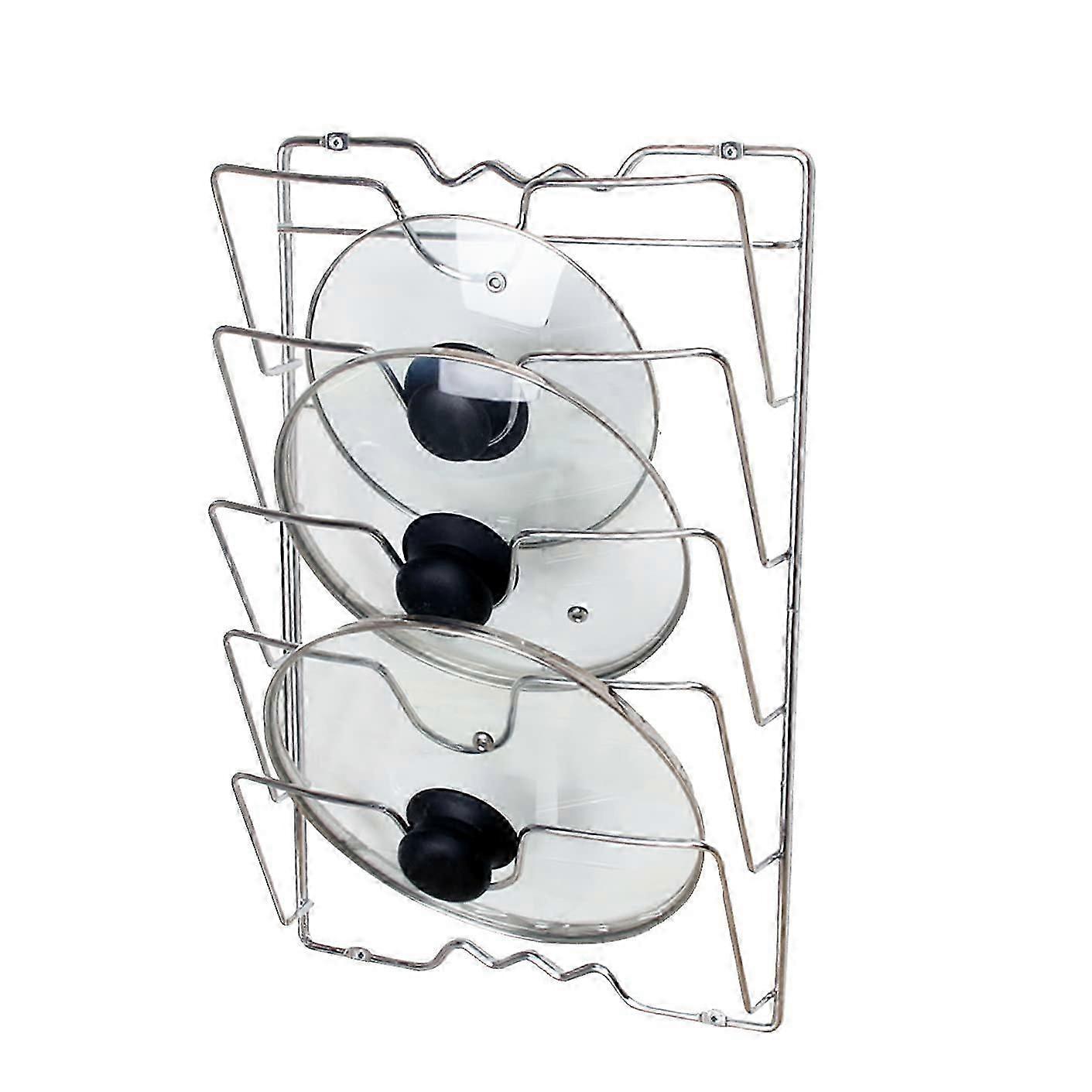Pan Lid Storage, Lid Holder Can Hold 5 Pan Lids, Pan Lid Holder Multi-Function Cupboard