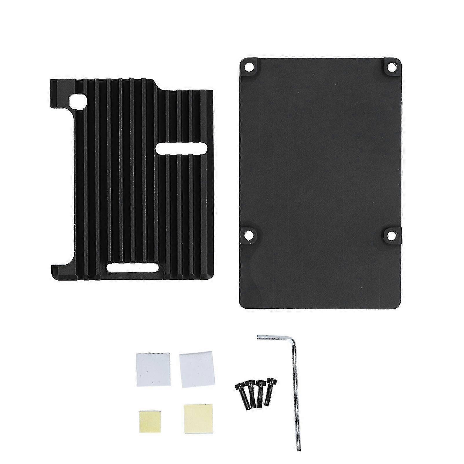 Capa para Raspberry Pi 3 Modelo B B + Preto Liga de Alumínio Oxidação Anódica CNC Shell