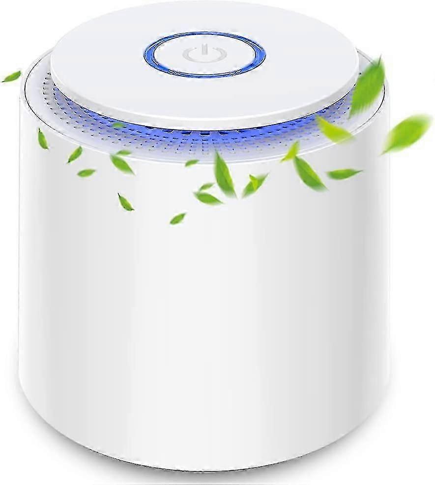 Desktop Portable Air Purifier, H13 Hepa Filter And Activated Carbon Filter, Dual Layer High Performance Filtration, One Button Operation, Night Light