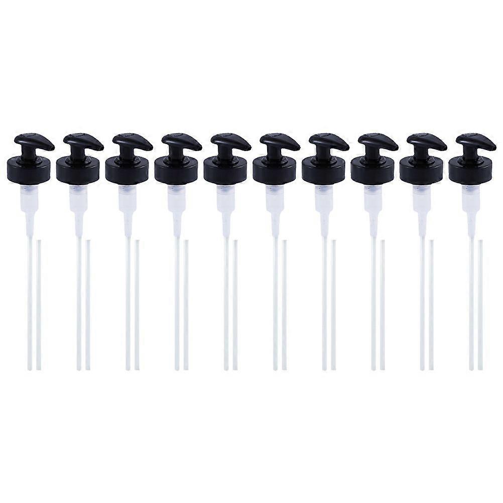 10 Sets of Squeeze Pumps for Oyster Sauce Bottle Plastic Nozzle Replacements