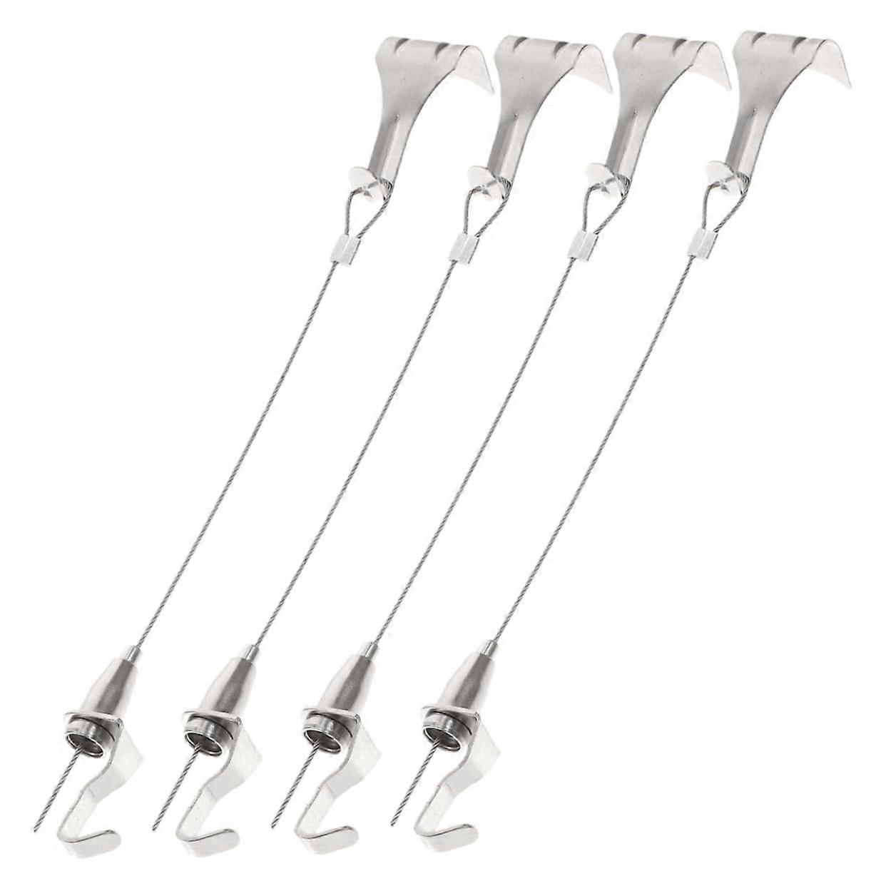 4 Sets Adjustable Steel Wire Picture Hanging Hooks for Wall Decoration, Robust Photo Frames and Artwork Support