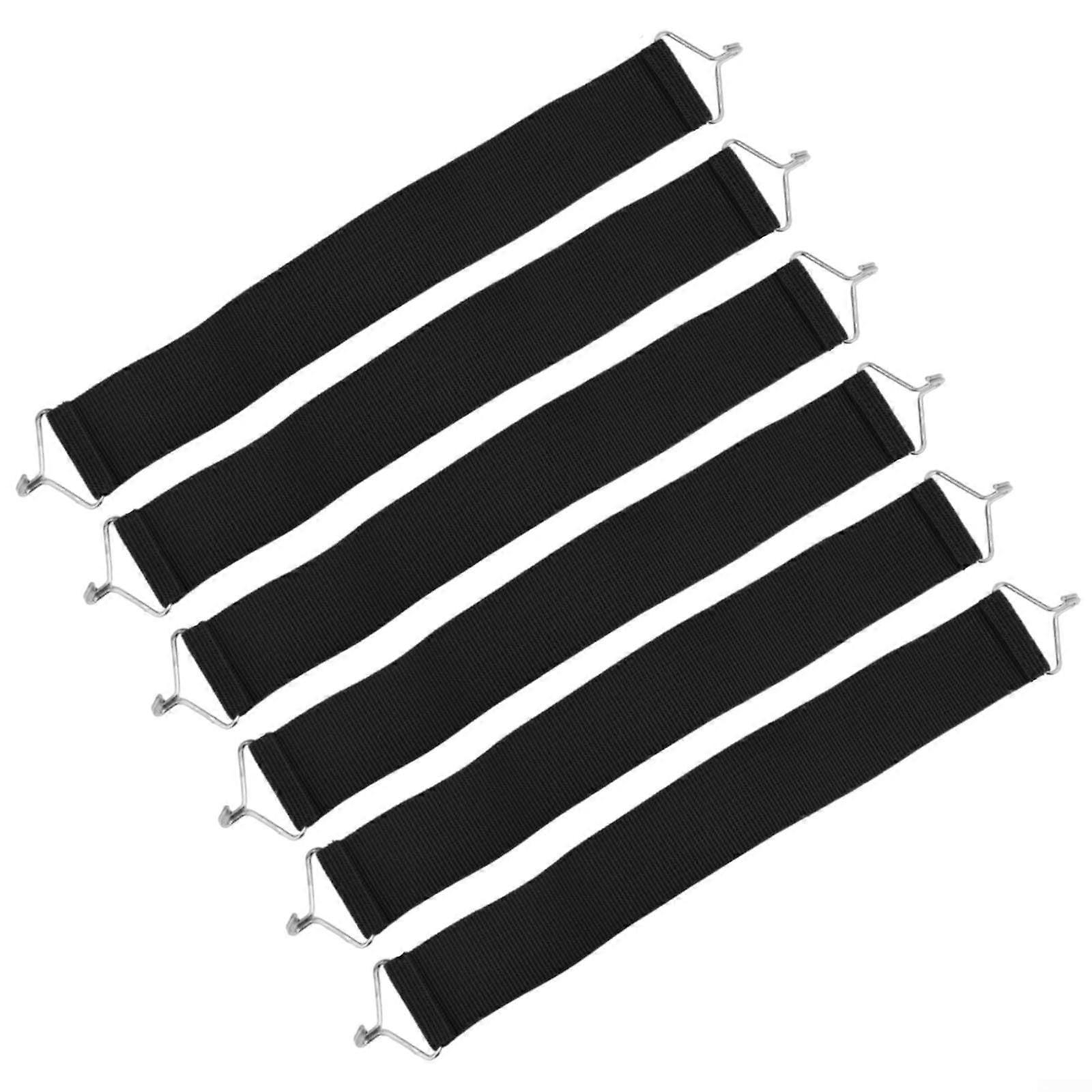 Strong Fabric Chair Straps, 6-Pack, Adjustable and Versatile for Various Seating Options, Black Color