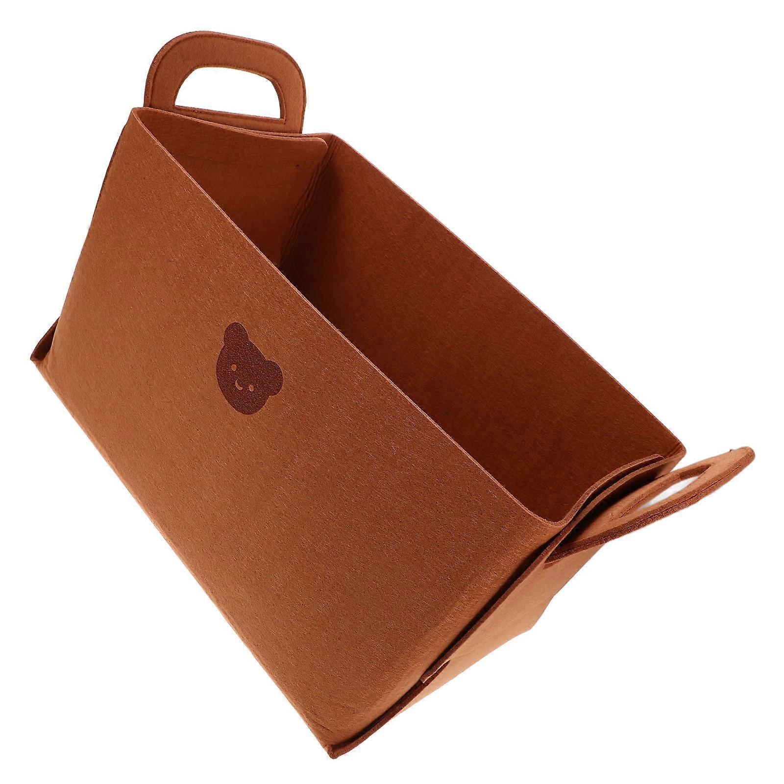 Car Storage Bin Foldable Trunk Organizer Rectangular Shape Backseat Organization Felt Material 42.00X25.00X23.00CM 1Pcs