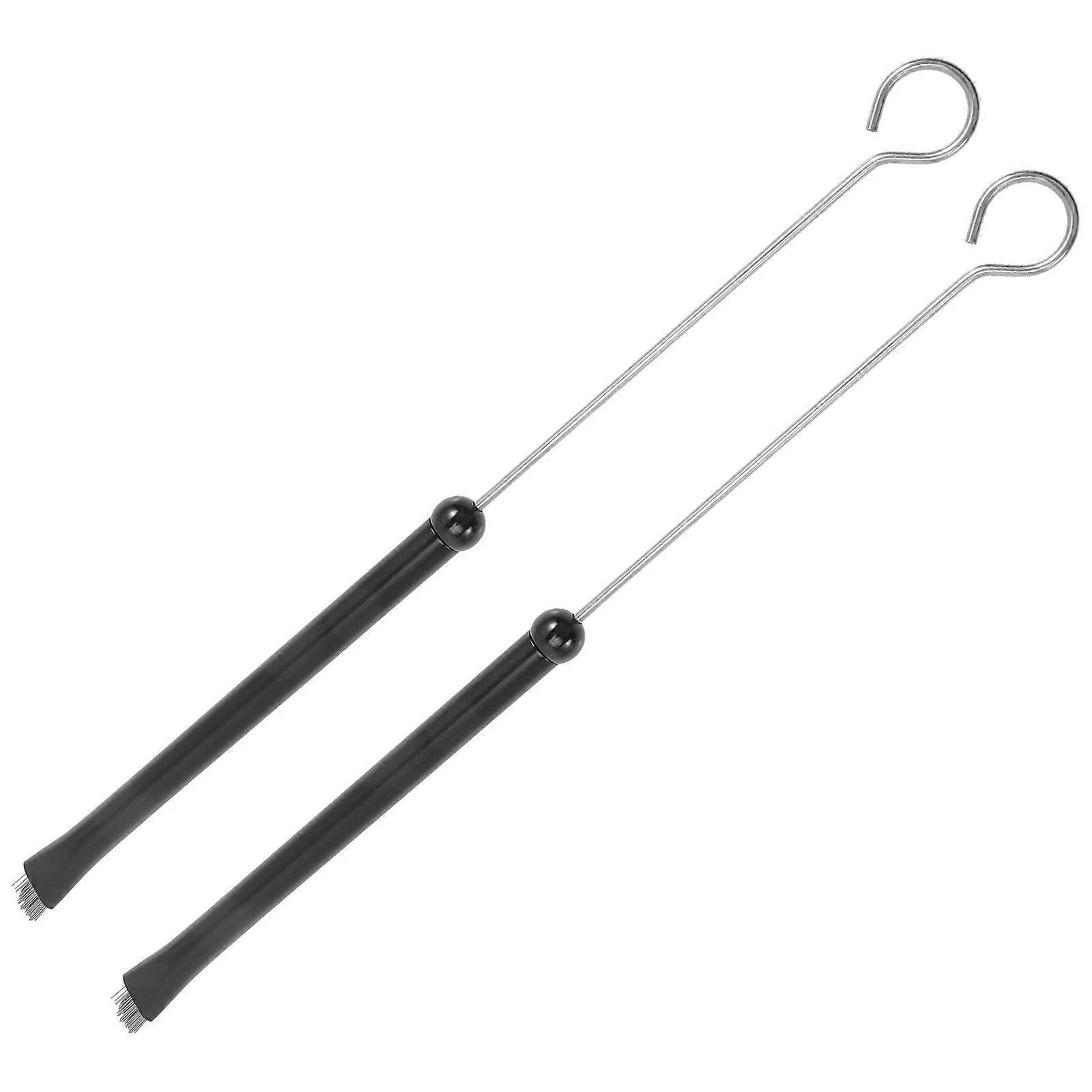 Wire Brushes Hand Operated Tools Drum Set Brushes Cylindrical Handle Steel Wire Drum Brush For Practicing Crisp and Soft Tones 35.5x1.6cm 2Pcs