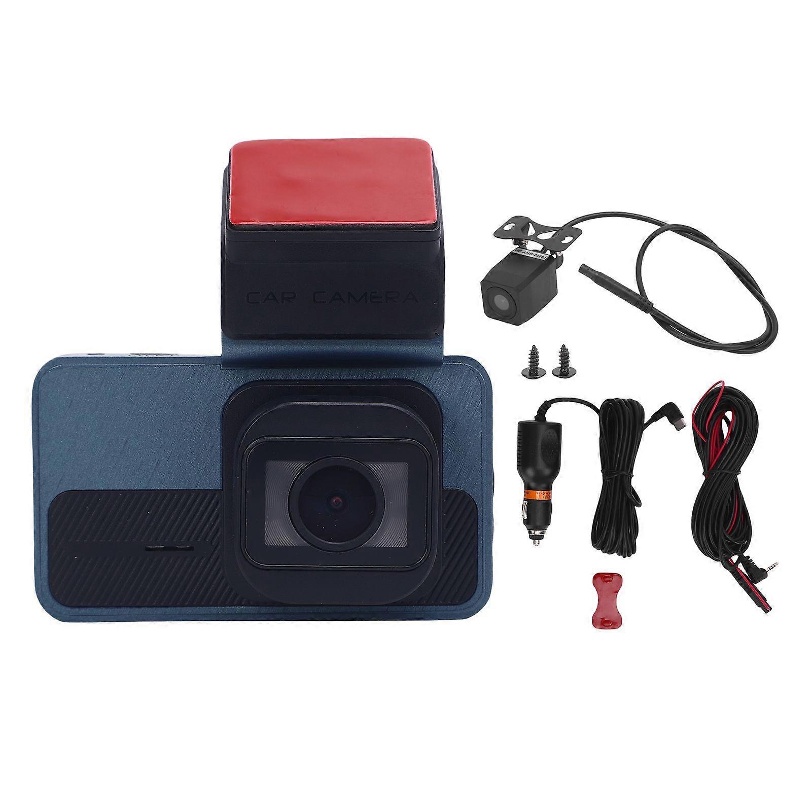 4K Dual Dash Cam Front and Rear 3 Inches IPS Screen GPS WiFi 2 Lens Camera Driving Recorder with 170 Wide Angle ADAS 24H Parking Mode G Sensor MK86871