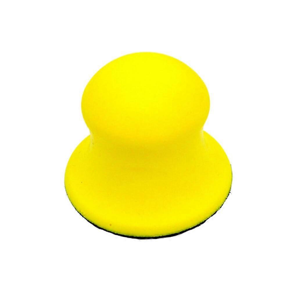 Hand Polishing Sponge 3 Inch 75 mm Round Hand Sanding Pad for Wooden Furniture Restoration, Yellow Art Hand Sander