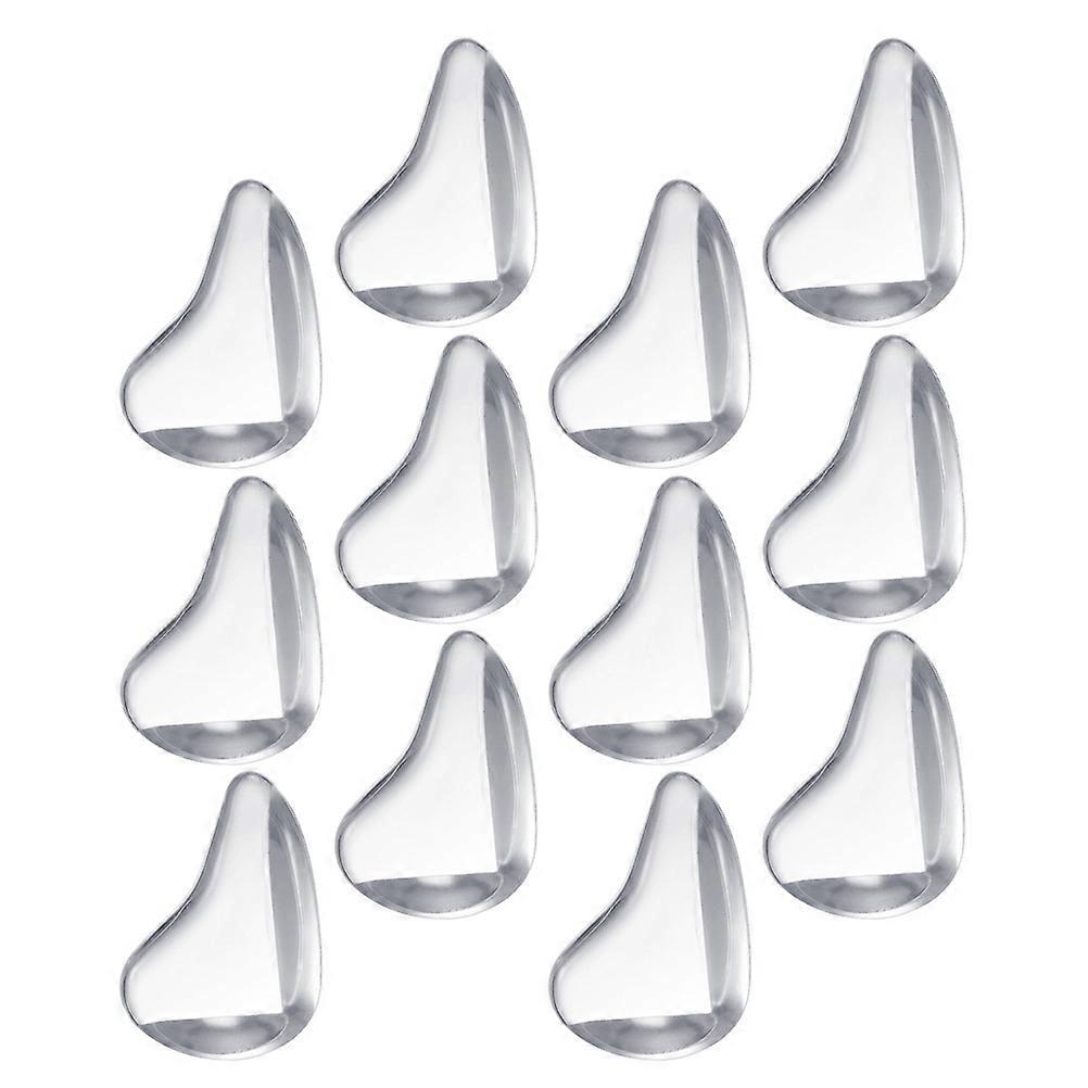 12pcs Transparent Self Adhesive Silicone Corner Protectors for Furniture Safety Bumper Guards for Sharp Edges, Compatible with Various Surfaces