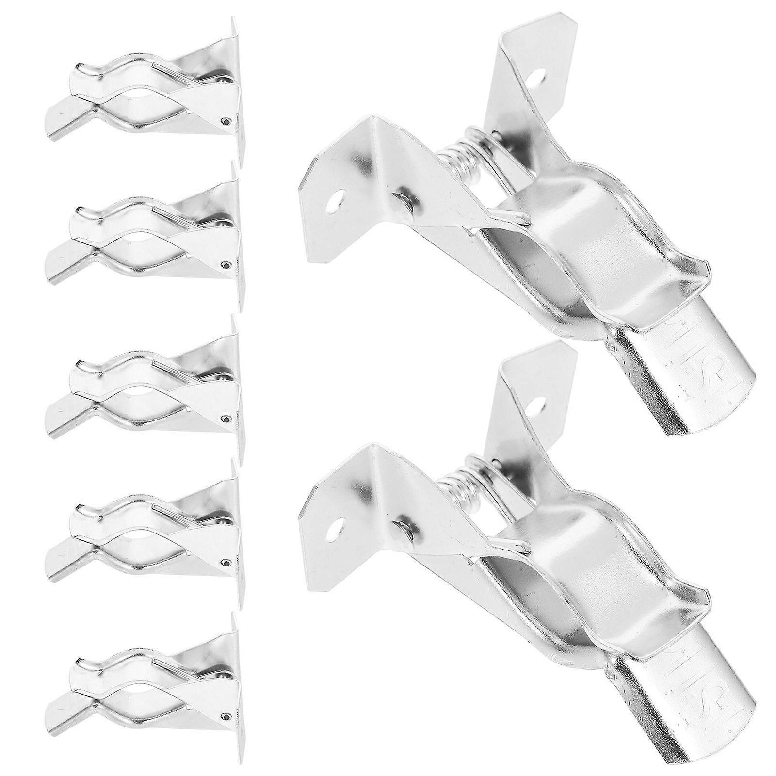 Wall Broom Holder Set of 10 Durable Iron Mop Storage Hangers Utility Hooks for Brooms Mops Wall Mounted Organizer Easy No Damage Installation for