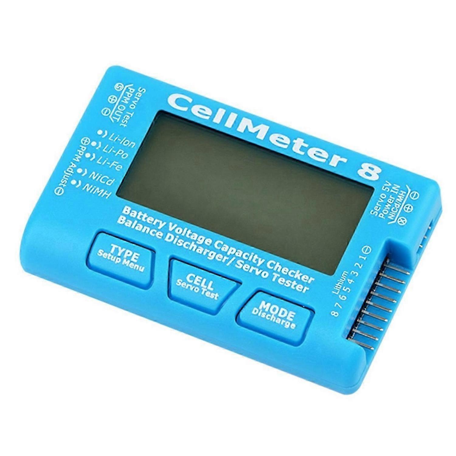 RC CellMeter-8 2-8S Batteriekapazitäts-Spannungstestmessgerät für LiPo Life Li-Ion NiMH Nicd-Zellenmessgerät