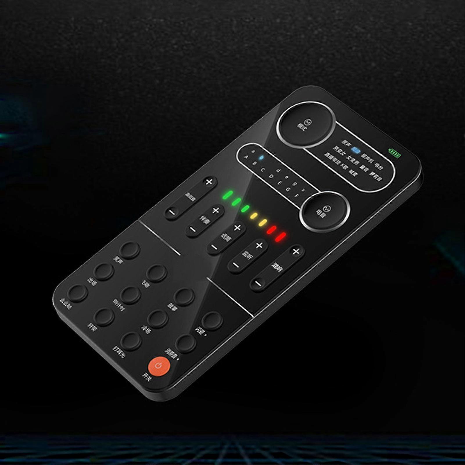 Portable Voice Changer Bluetooth 5.3 Multifunctional Effects Handheld Mini Live Sound Card for Gaming and Livestreaming 