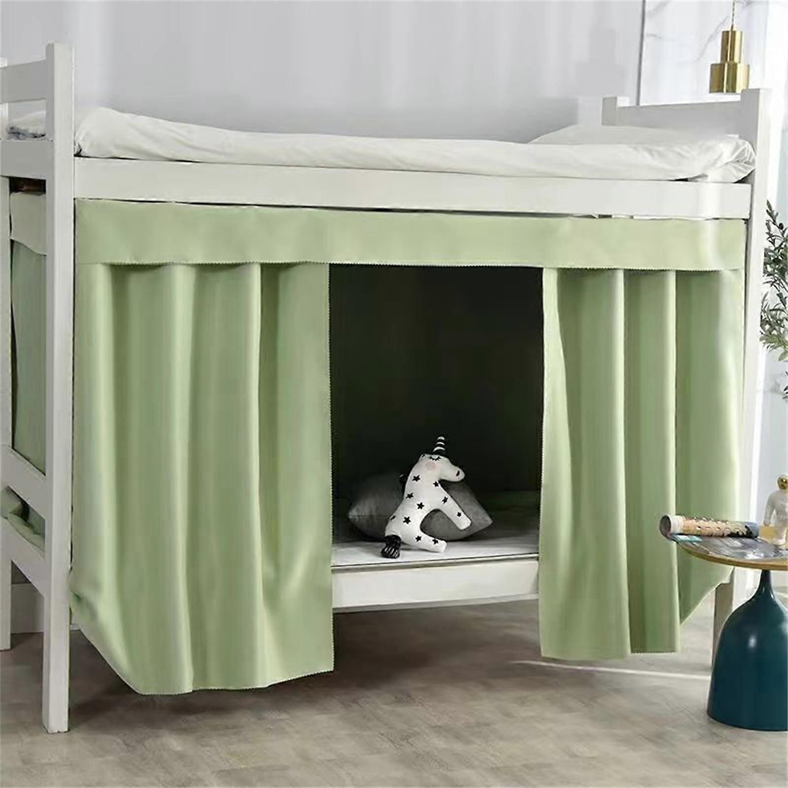Bed Curtain Bunk Bed Canopy Sage Green 1.2 x 2 m Blackout Dustproof Tent for Children's Room and Dormitory