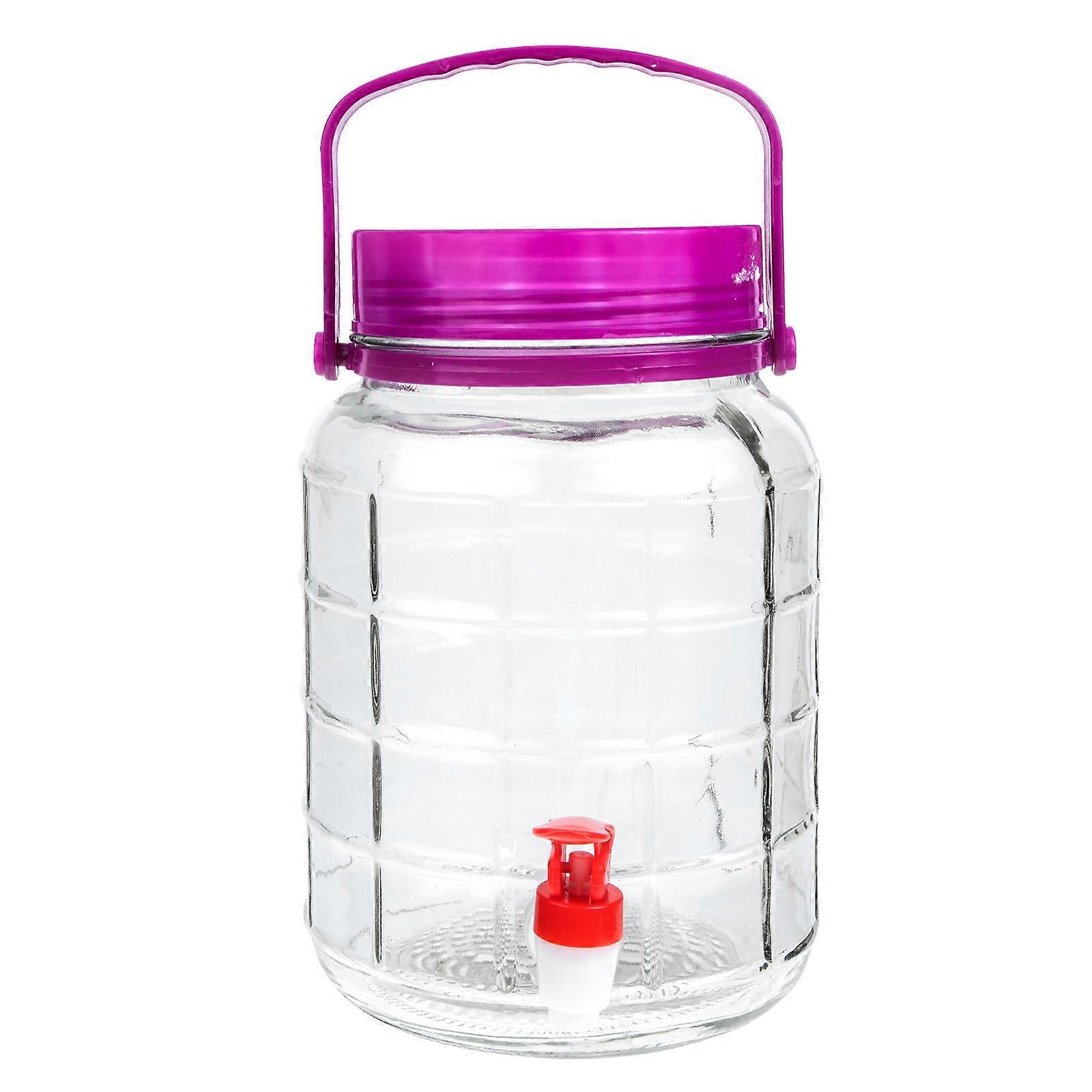 Practical Fermenting Jar Glass Container For Wine Home Users 3L/3kg 1Set