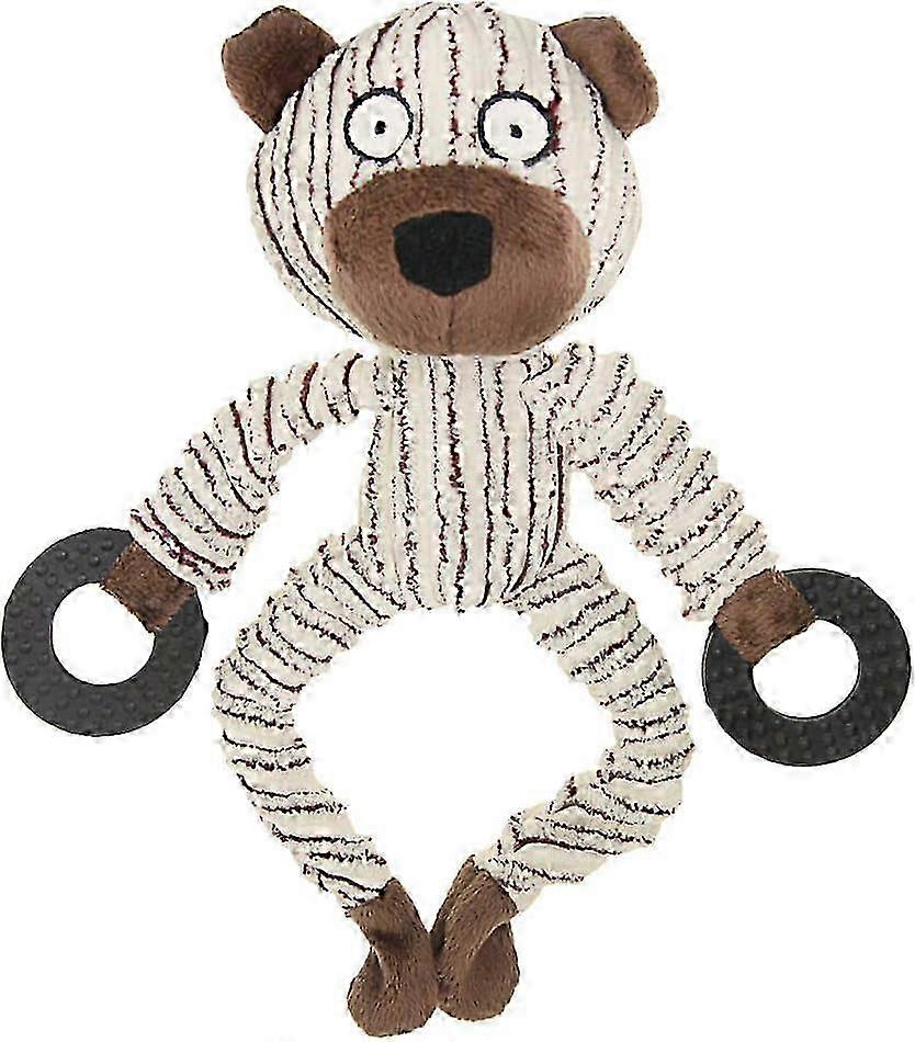 Pet Chew Toy, Teeth Cleaning Chew Toy for Dogs, Cats, Puppies, Kittens, Plush Squeaky Training Toy