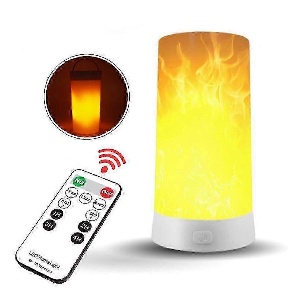 JiaWei Nachtlicht, Flammeneffektlampe, LED-Flammeneffektlichter mit Fernbedienung, USB wiederaufladbar, Flammeneffekt LED-Kerzenlichter für Party, R RSw