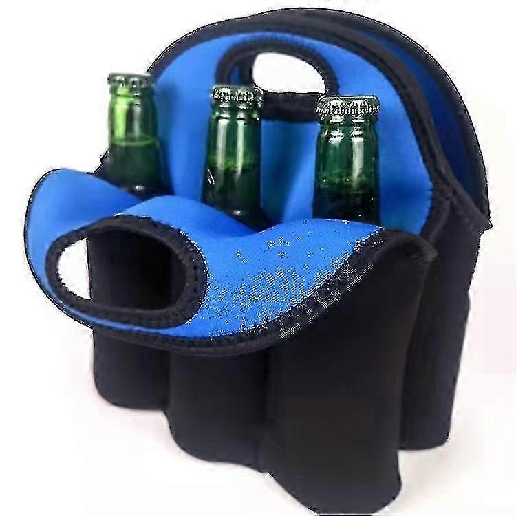 6 Bottles Thick Insulated Neoprene Carrier Bag for Beverages and Drinks