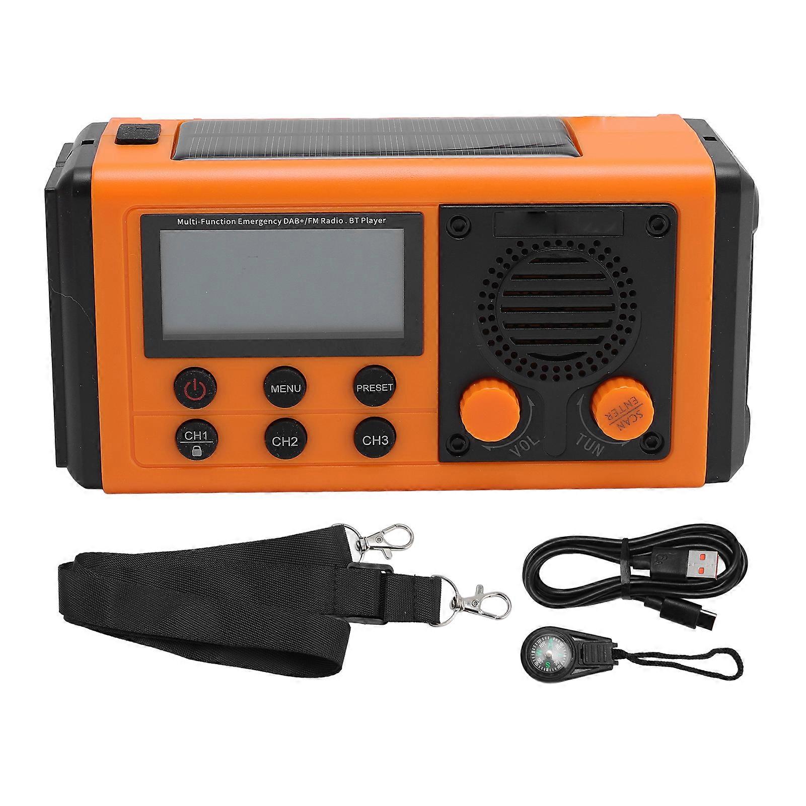 Multifunction Solar Hand Crank Radio with BT Speaker and Large Capacity Power Source