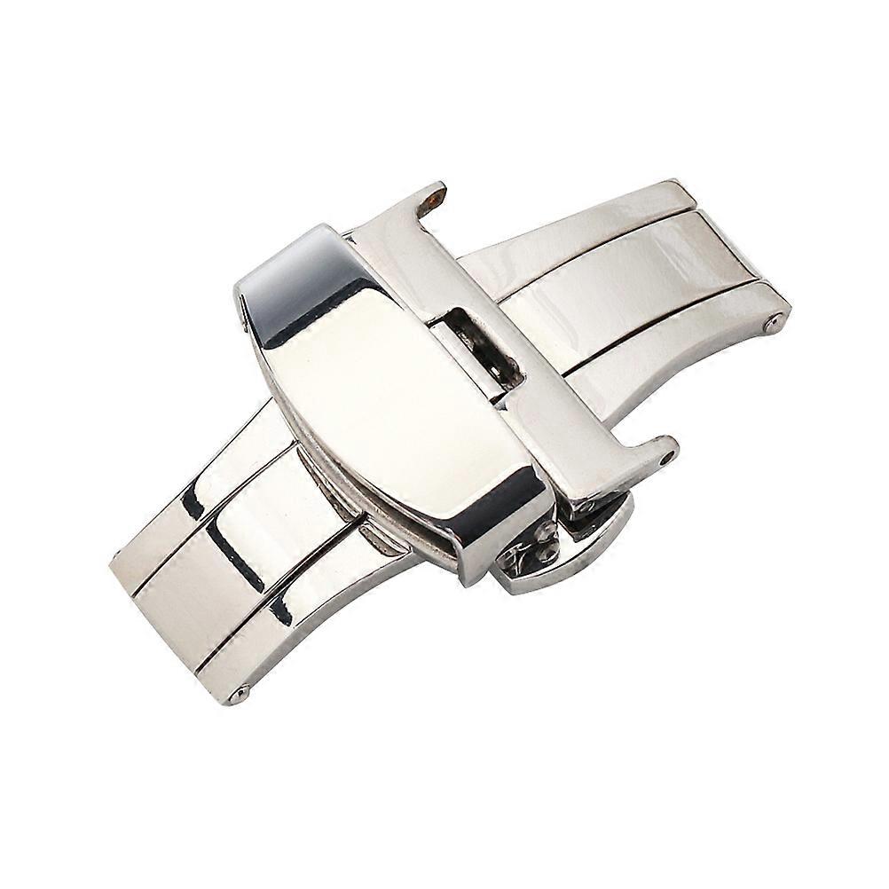 Buckle Strap Stainless Steel Double Button Non-Automatic 4.5x1.8cm 1Set